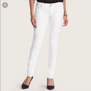 Loft size 6 modern straight white jeans